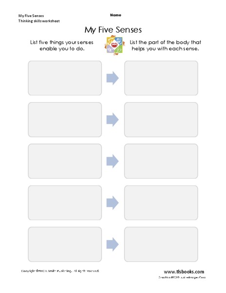 My five senses Worksheet