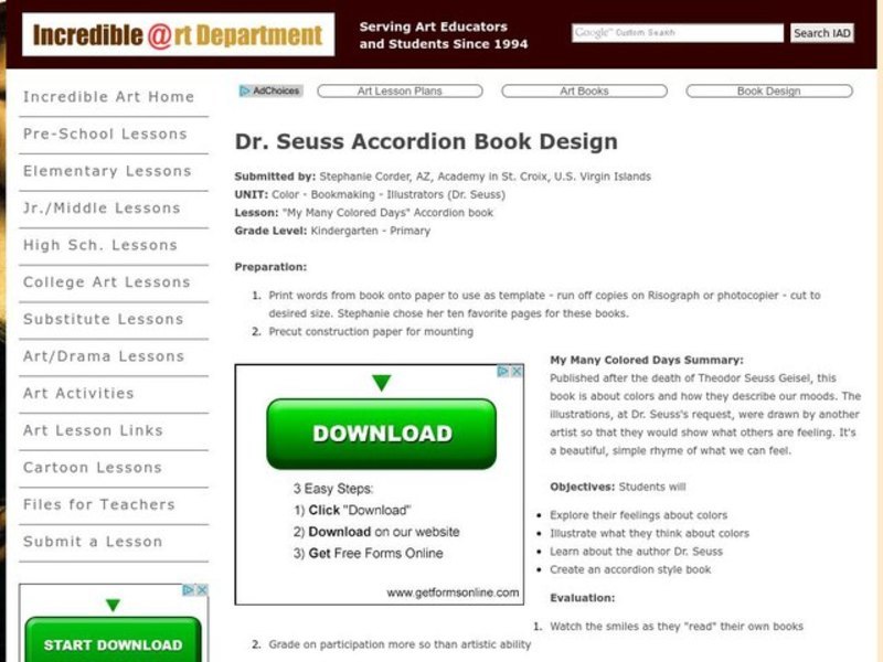 My Many Colored Days Lesson Plan