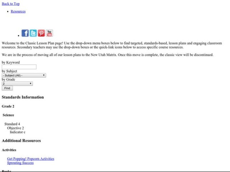 My Little Seed House Lesson Plan