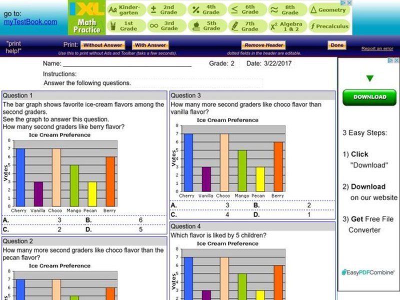 My Test Book: Reading Graphs Interactive