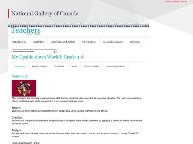 My Upside-Down World! Lesson Plan