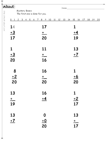 Mystery Boxes Worksheet