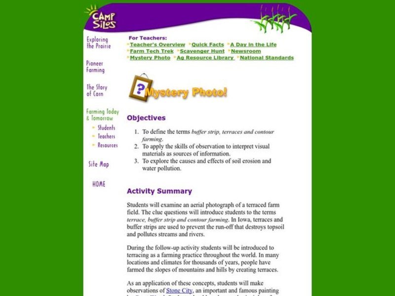 Mystery Photo Lesson Plan