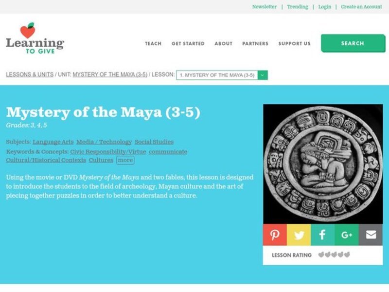 Mystery of the Maya Lesson Plan