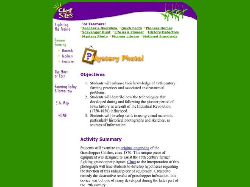 Mystery Photo! Lesson Plan