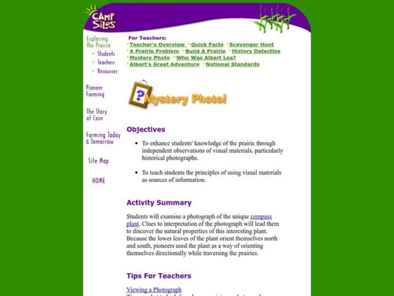 Mystery Photo! Lesson Plan