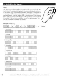 Mystery Word Lesson Plan