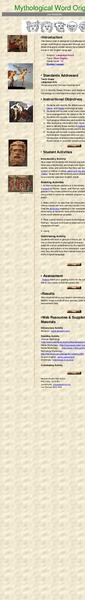 Mythological Word Origins Lesson Plan