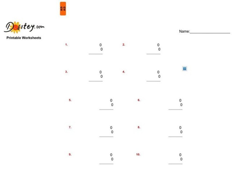 Adding Decimal Numbers Worksheet