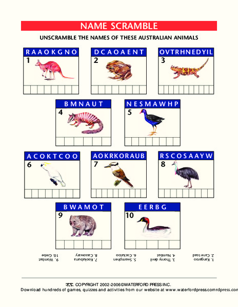 Name Scramble Lesson Plan