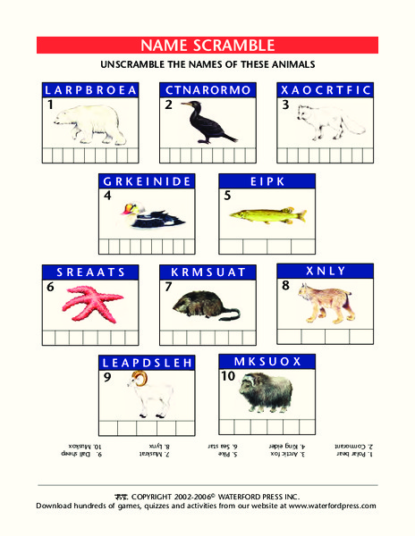 Name Scramble Lesson Plan
