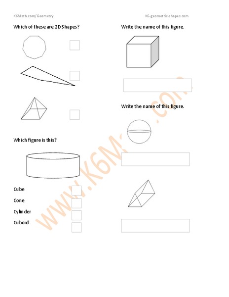 Names of figures Worksheet