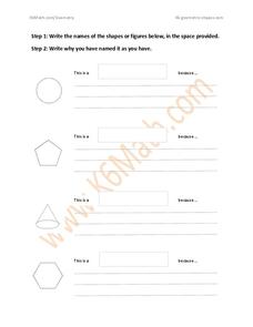 Naming Shapes Worksheet