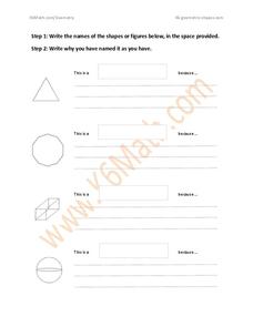 Naming Shapes Worksheet
