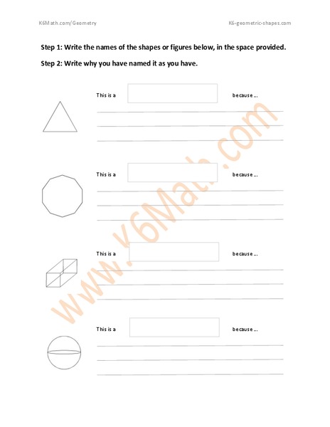 Naming Shapes Worksheet