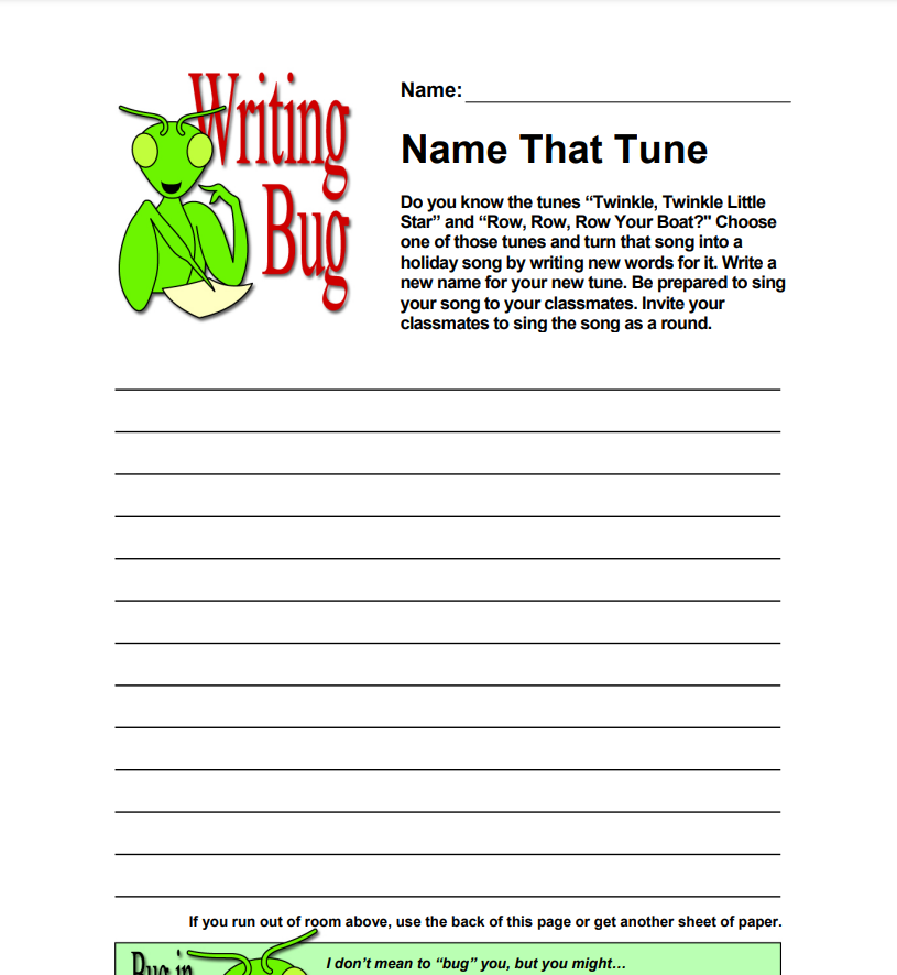 Name That Tune Lesson Plan
