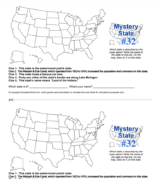 Mystery State #32 Worksheet