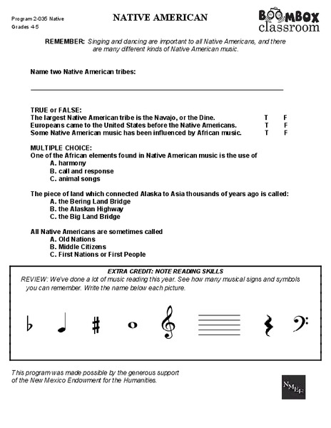 Native American Lesson Plan