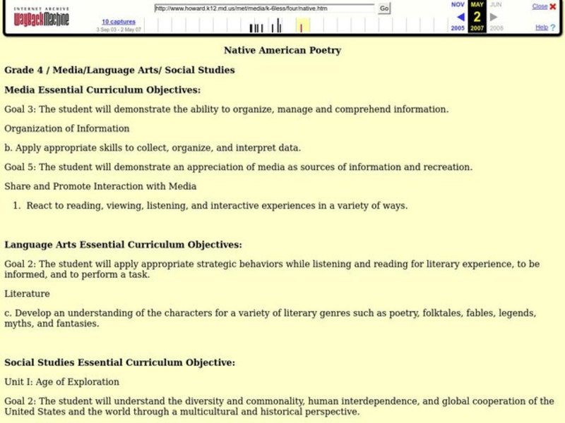 Native American Poetry Lesson Plan