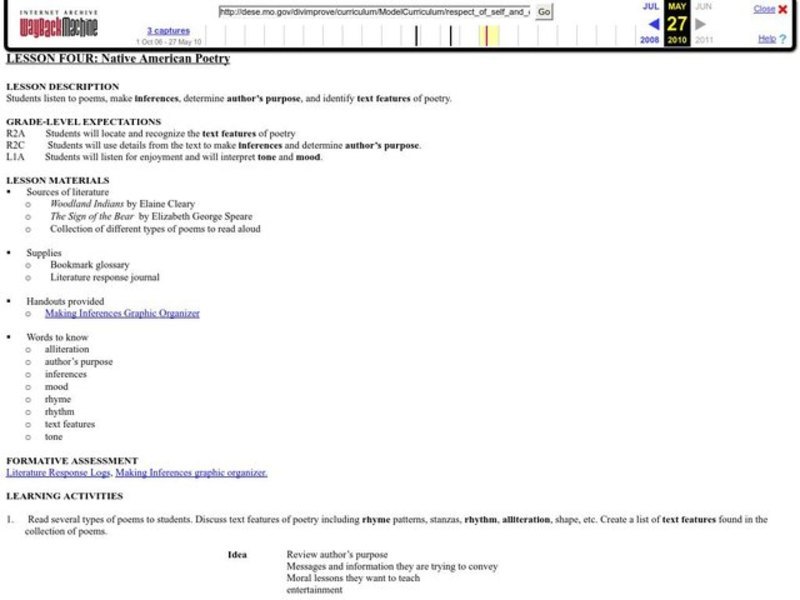 Native American Poetry Lesson Plan