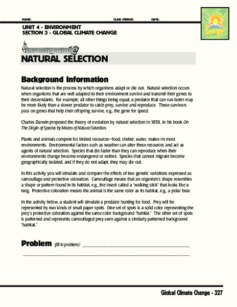 Natural Selection Lesson Plan