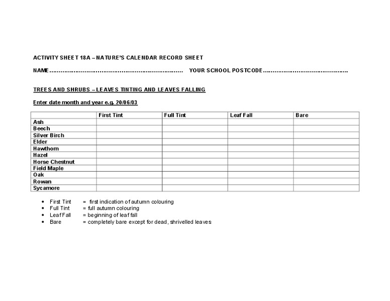 Nature's Calendar Organizer
