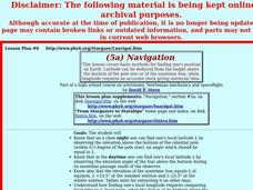 Navigation Lesson Plan