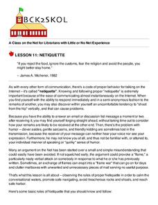 Netiquette Lesson Plan