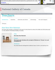 New Ideas, New Materials Lesson Plan