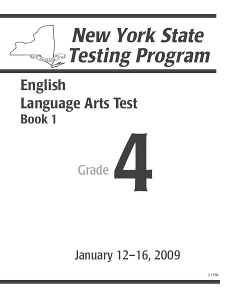 New York State Language Arts Test Grade 4 Worksheet