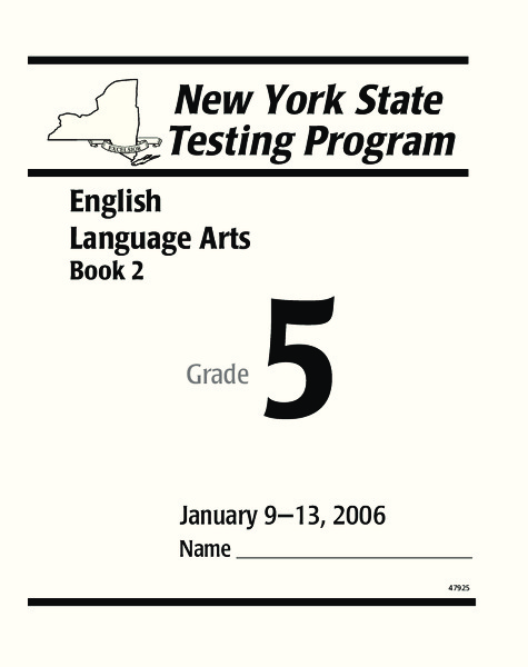 New York State Testing English Language Arts Worksheet