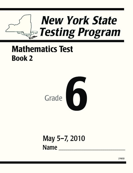 New York State Testing Program-Grade 6 Worksheet