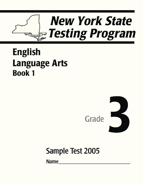 New York State Testing Program: English/Language Arts Book 1, Grade 3 Worksheet