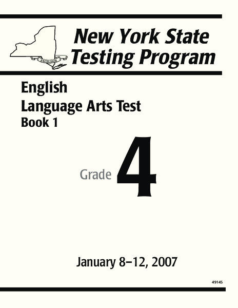 New York State Testing Program: English/Language Arts Book 1, Grade 4 Interactive