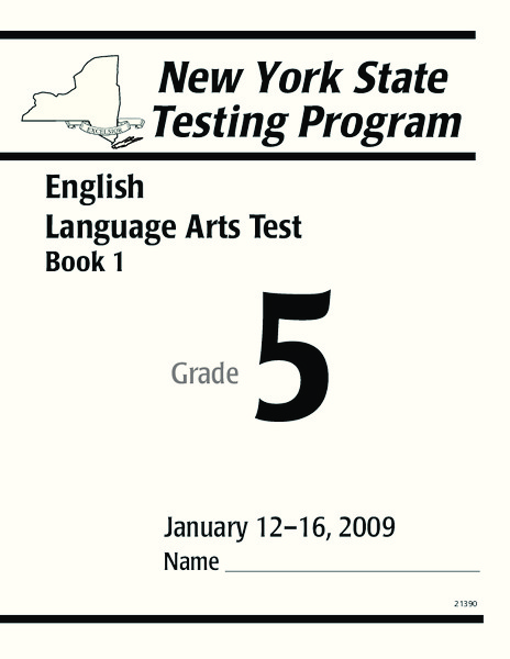 New York State Testing Program: English/Language Arts Book 1, Grade 5 Worksheet