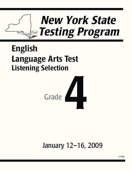 New York State Testing Program: English/Language Arts Listening Selection, Grade 4 Worksheet