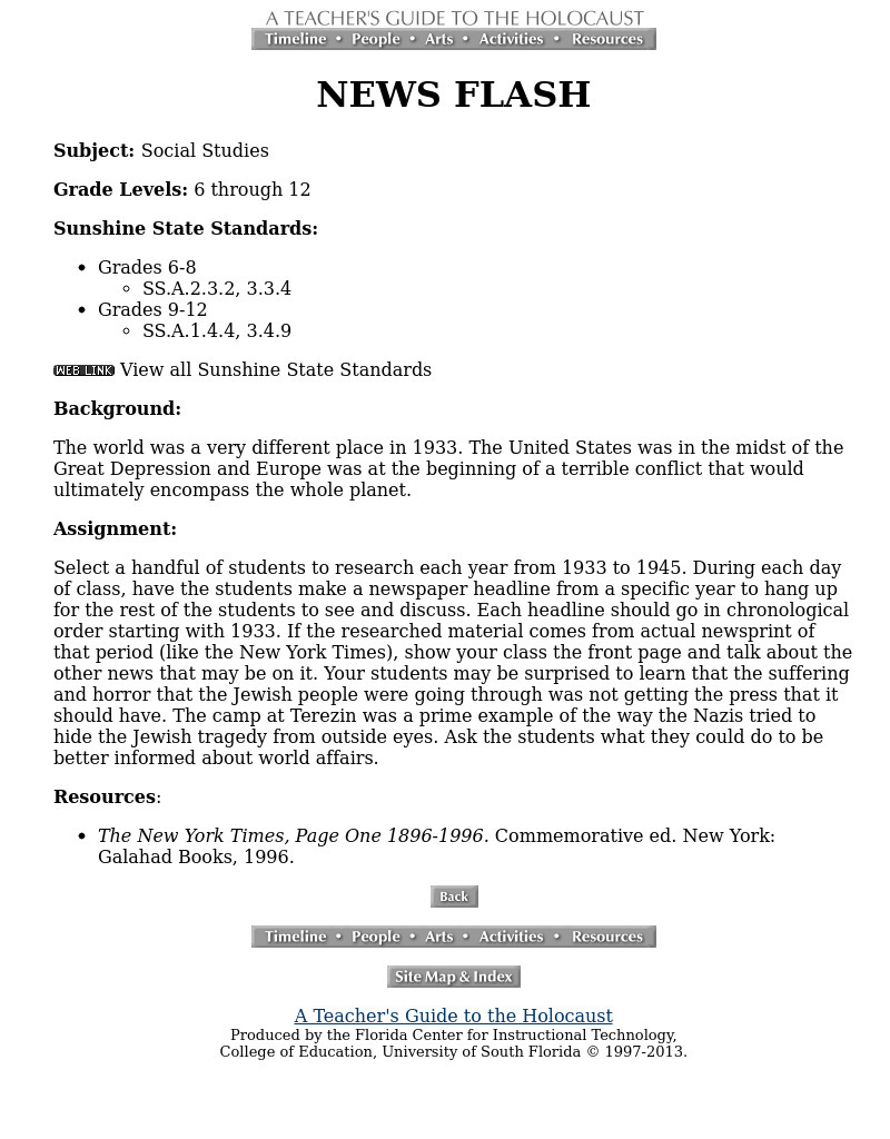 News Flash Lesson Plan