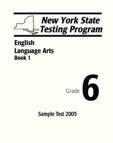 New York State Testing-English Language Arts Grade 6 Worksheet
