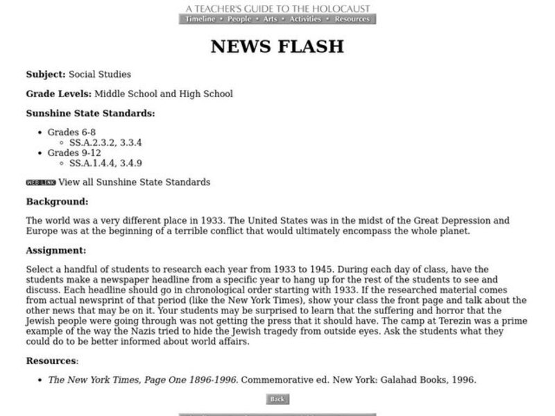 News Flash Lesson Plan