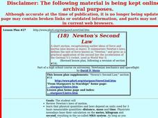 Newton's Second Law Lesson Plan