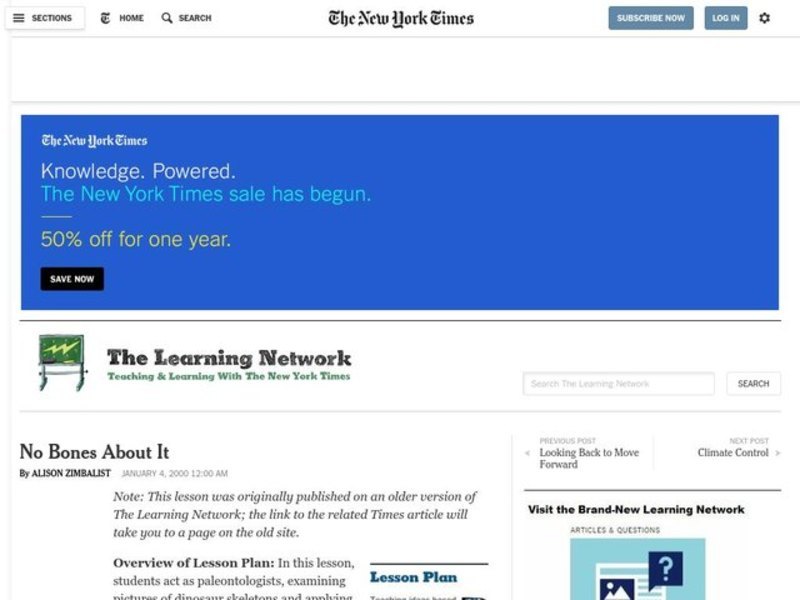 No Bones About It Lesson Plan