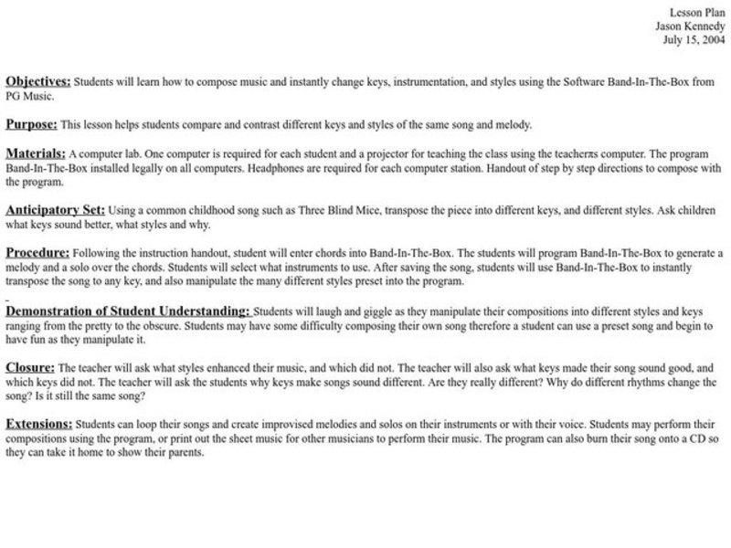 No Title Lesson Plan