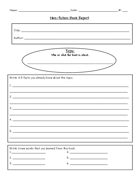 Non-fiction Book Report Lesson Plan