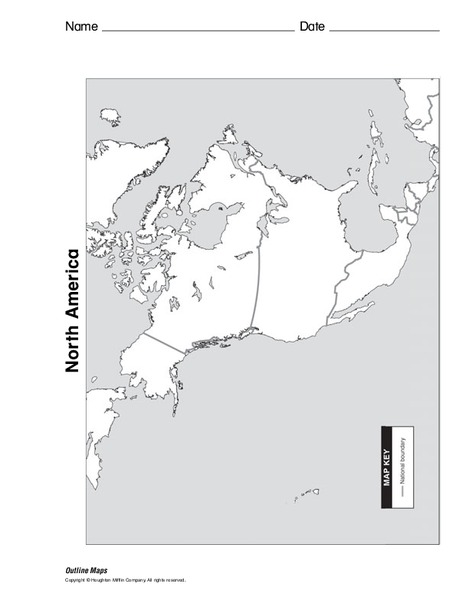 North America Map Organizer