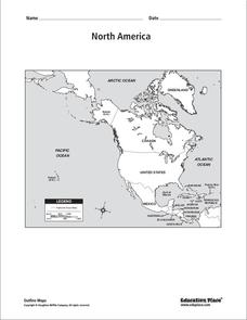 North America Map Organizer