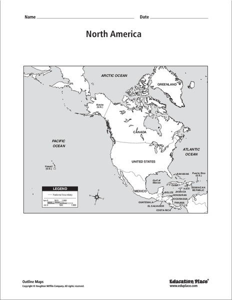 North America Map Organizer