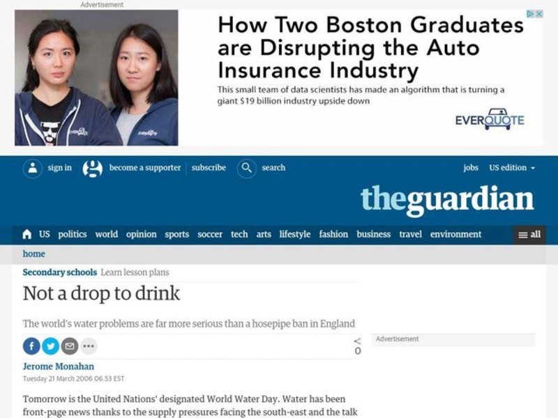 Not a Drop to Drink Lesson Plan