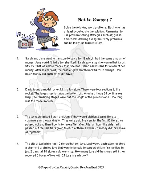 Not So Snappy 7 Worksheet