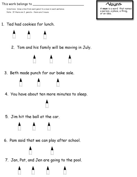 Nouns Worksheet