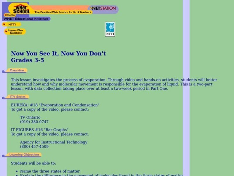 Now You See It, Now You Don't Lesson Plan